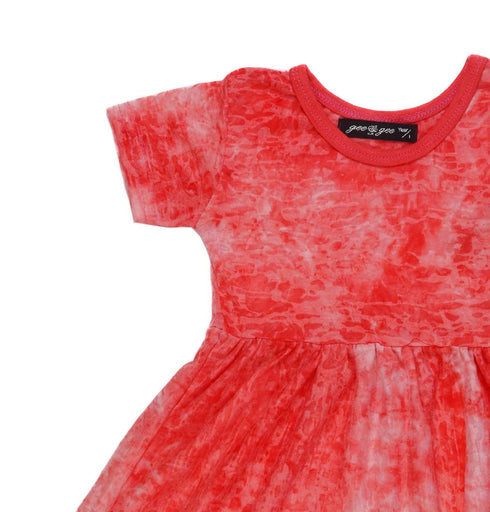 GEE & GEE TIE DYE MID WAIST DRESS | PINK