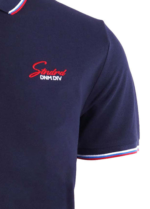 C&A MENS TIPPED POLO SHIRT | DARK BLUE