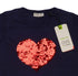 OVS KIDS HEART EMBROIDERED LOGO T-SHIRT | D.BLUE