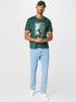 S.OLIVER PREMIUM FRONT PRINT T-SHIRT | HUNTER GREEN