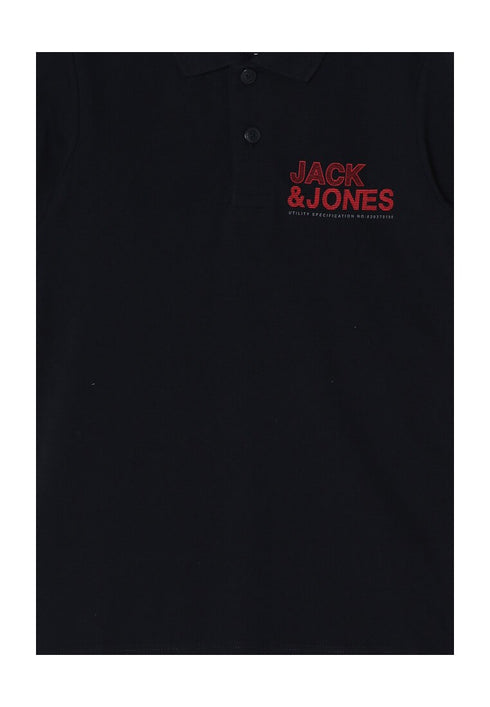 JACK & JONES COTTON SHORT SLEEVE POLO | DARK BLUE