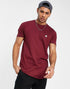 LE-BREVE LONGLINE RAW EDGE T-SHIRT | CHOCOLATE