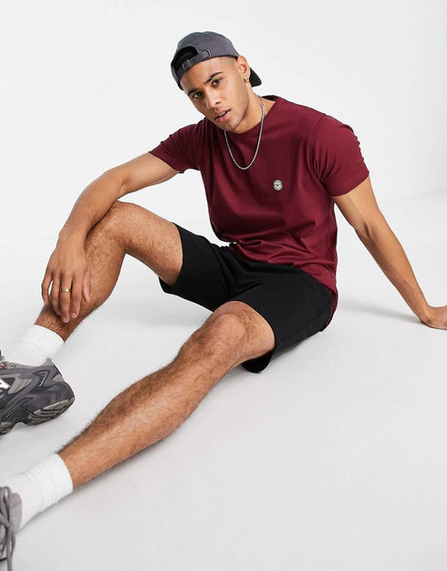 LE-BREVE LONGLINE RAW EDGE T-SHIRT | CHOCOLATE