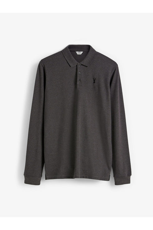 NEXT FULL SLEEVE POLO SHIRT | BLACK