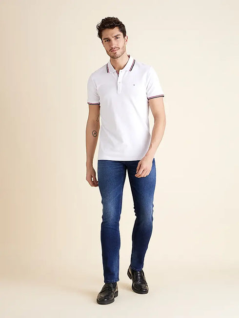 CELIO MEN'S NECETWO POLO SHIRT | WHITE ( SALE )