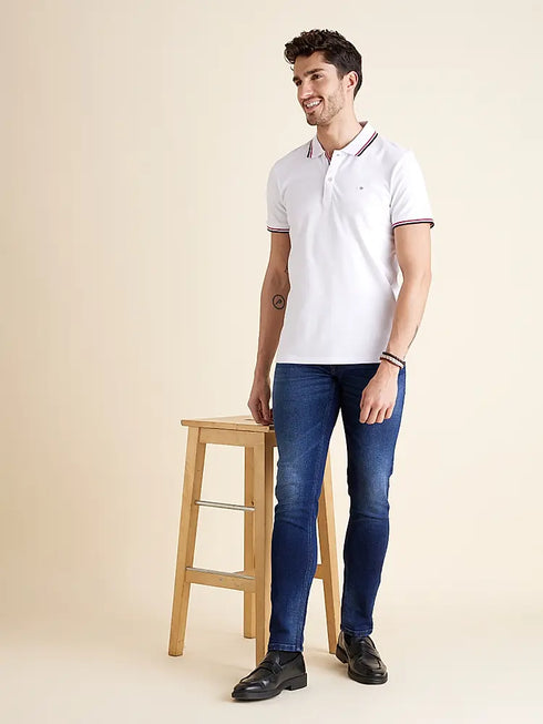 CELIO MEN'S NECETWO POLO SHIRT | WHITE ( SALE )