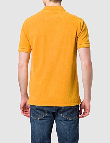 REPLAY - DYED C0TT0N PIQUET SHORT SLEEVE POLO | ORANGE