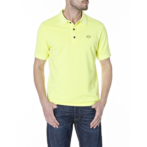 REPLAY - DYED C0TT0N PIQUET SHORT SLEEVE POLO | LIME