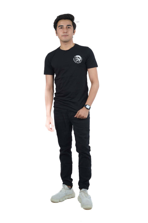 DIESEL CREW NECK FLEXIBLE T-SHIRT | BLACK