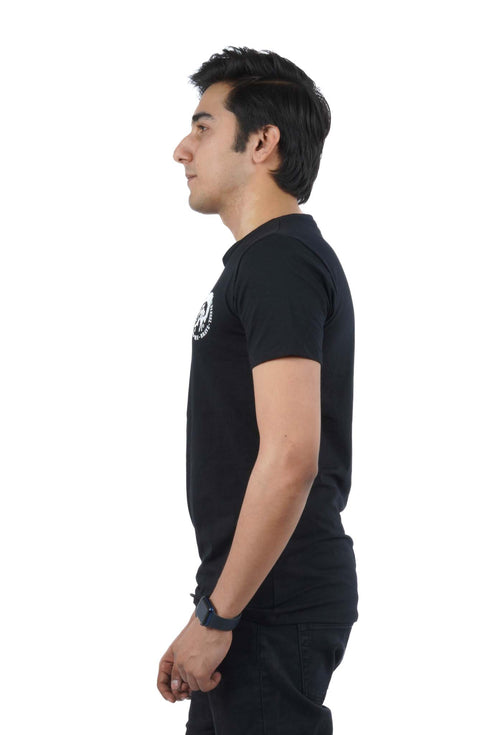 DIESEL CREW NECK FLEXIBLE T-SHIRT | BLACK