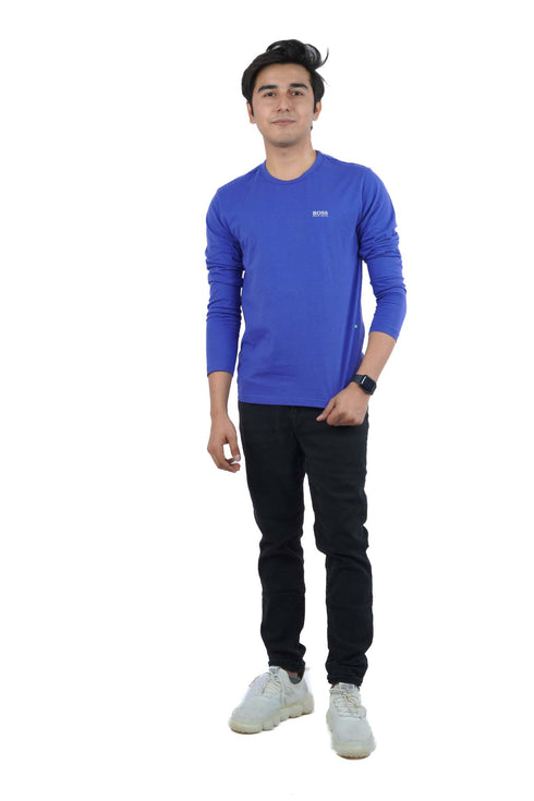 HUGO BOSS FULL SLEEVE T-SHIRT | BLUE