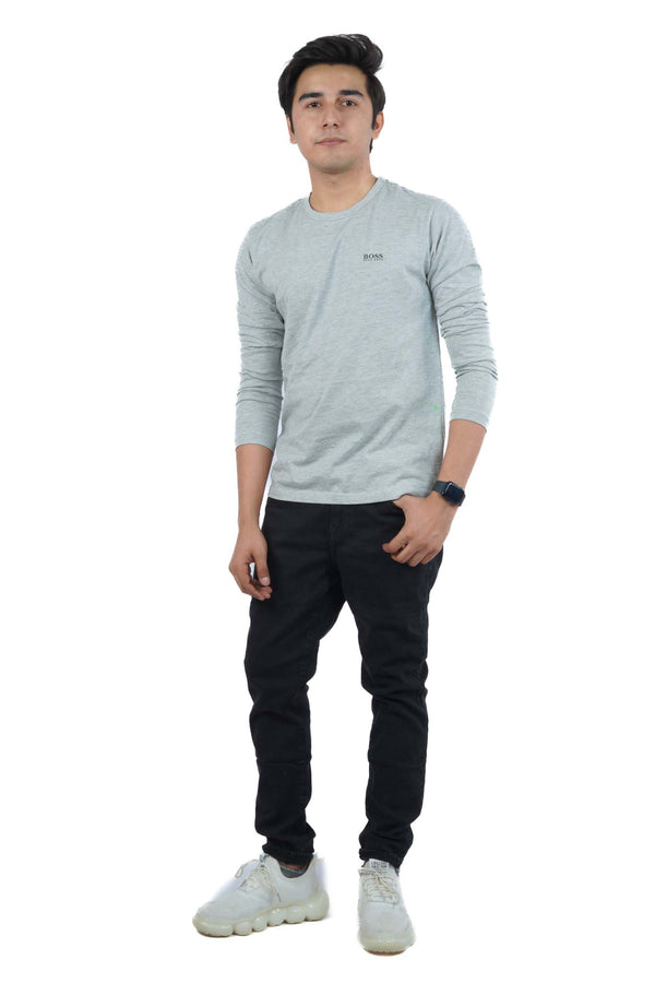 HUGO BOSS FULL SLEEVE T-SHIRT | GREY