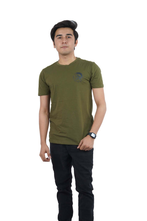 DIESEL CREW NECK FLEXIBLE T-SHIRT | DARK GREEN