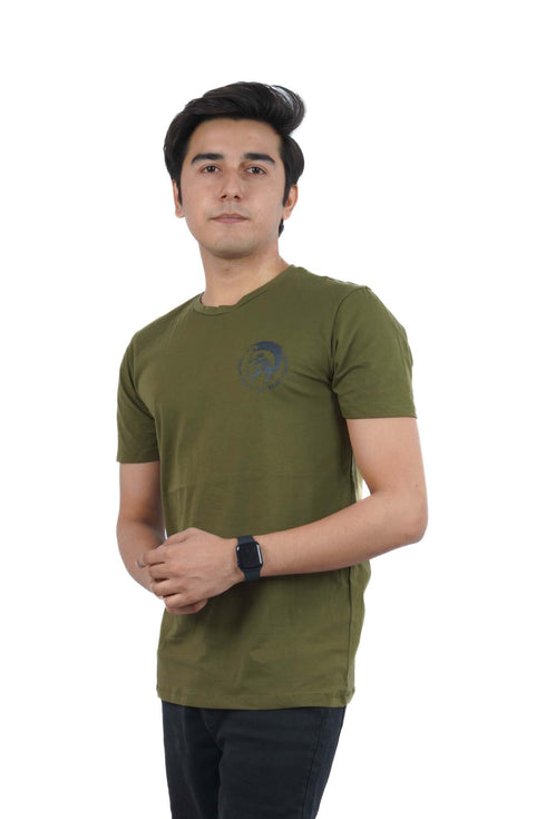 DIESEL CREW NECK FLEXIBLE T-SHIRT | DARK GREEN