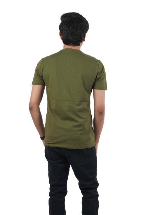 DIESEL CREW NECK FLEXIBLE T-SHIRT | DARK GREEN