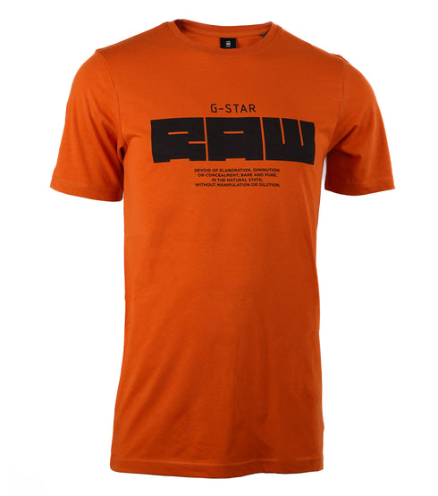 G-STAR RAW T-SHIRT SLIM FIT CREW NECK-ORANGE