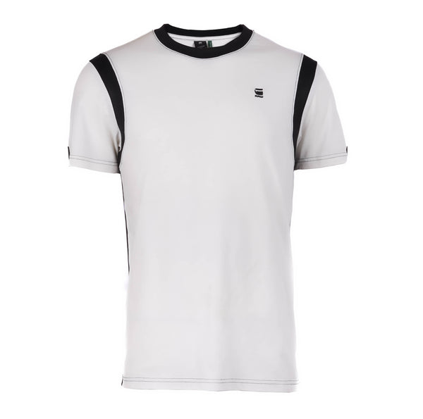 G-STAR RAW Slim Fit Crew Neck T-Shirt – White with Black Stripes (Sale)