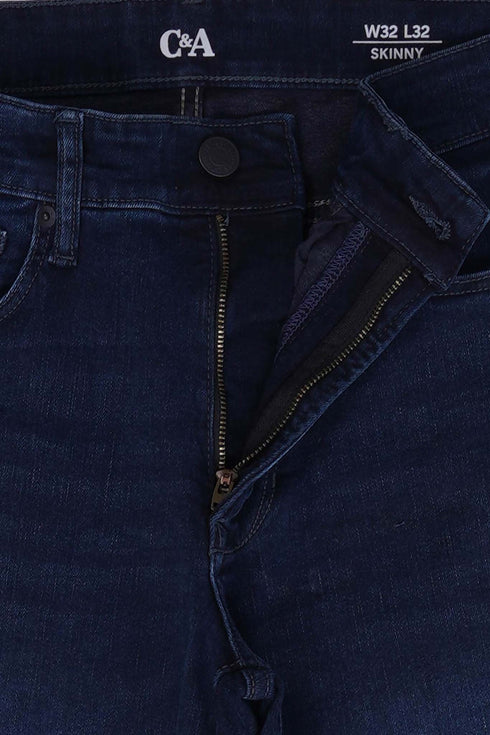 C&A MENS SKINNY JEANS-DARK BLUE