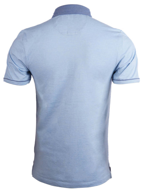 NEXT CLASSIC COMFORT FIT FIGURED POLO SHIRT | SKY BLUE
