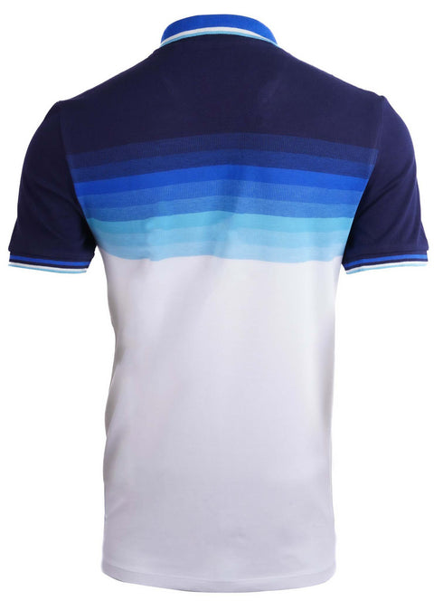NEXT PIQUE POLO SHIRT WITH STRIPES | WHITE / BLUE