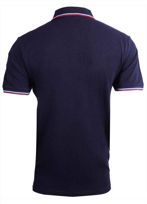C&A MENS TIPPED POLO SHIRT | DARK BLUE