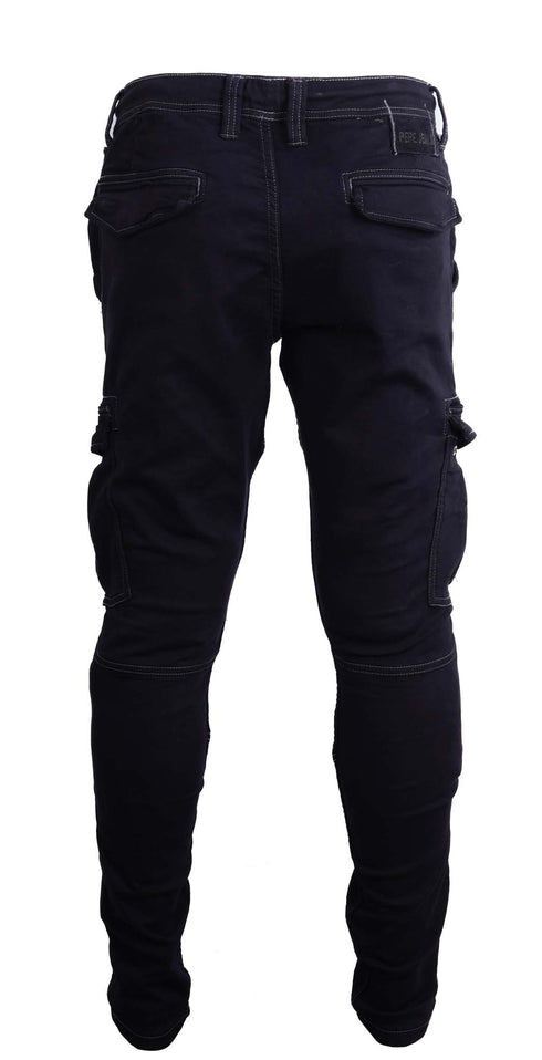 PEPE JEANS CHASE CARGO PANTS JOGGER FIT TROUSER | BLACK