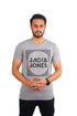 JACK & JONES LOGO PRINT MEN T-SHIRT | GREY