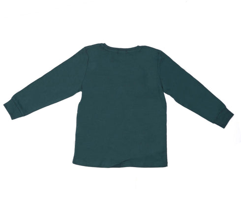 LITTLE KIDS-BTS LOGO-LOG SLEEVE | T-SHIRT | D GREEN