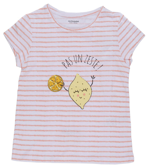 V.E.R.T.B.A.U.D.E.T GIRL PRINTED HALF SLEEVE T-SHIRT | WHITE