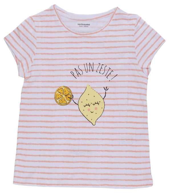 V.E.R.T.B.A.U.D.E.T GIRL PRINTED HALF SLEEVE T-SHIRT | WHITE