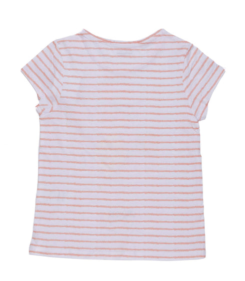 V.E.R.T.B.A.U.D.E.T GIRL PRINTED HALF SLEEVE T-SHIRT | WHITE