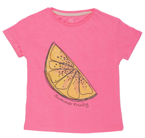 URB KIDS GRAPHICAL PRINT CREW NECK T-SHIRT | PINK