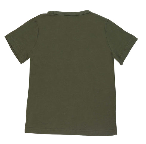 T.U-K.I.D.S STOATALLY AWEOME CAT LOGO T-SHIRT | D.GREEN