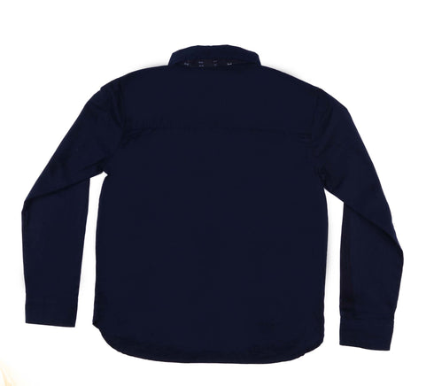 GARCONS-CASUAL PLAIN WITH BOW-SHIRT | DARK BLUE