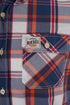 DIESEL HERITAGE MENS-HALF SLEEVE-RIPE APRICOT CHECK-SHIRT