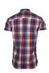 DIESEL HERITAGE MENS-HALF SLEEVE-RIPE APRICOT CHECK-SHIRT