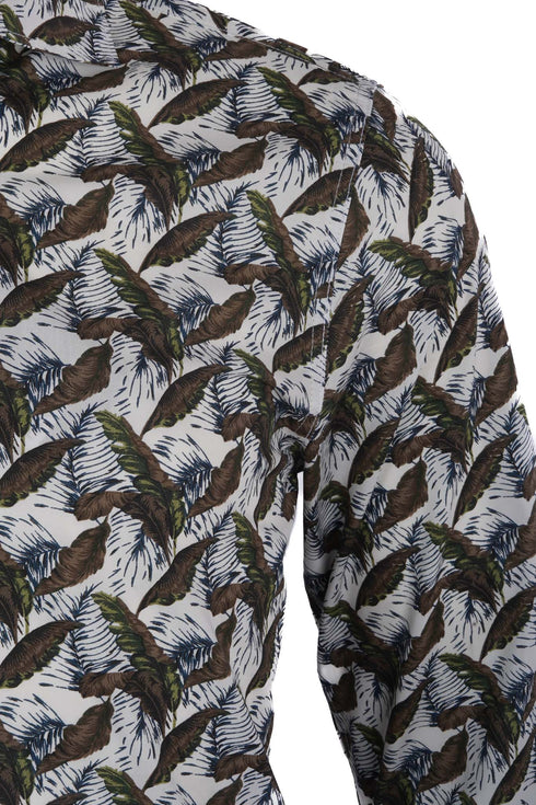 SORBINO-FINE QUALITY-TROPICAL PRINT-COTTON SHIRT