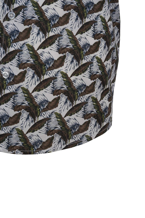 SORBINO-FINE QUALITY-TROPICAL PRINT-COTTON SHIRT