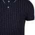 JULES DOTTED PRINT RIBBED SHORT SLEEVE POLO SHIRT | DARK BLUE