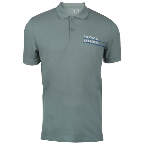 JACK & JONES COTTON SHORT SLEEVE POLO | OLIVE GREEN