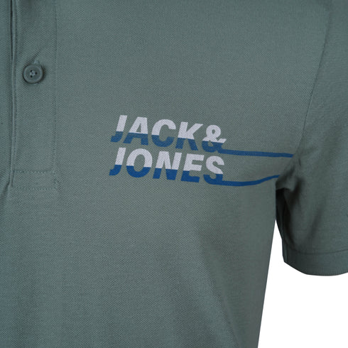 JACK & JONES COTTON SHORT SLEEVE POLO | OLIVE GREEN