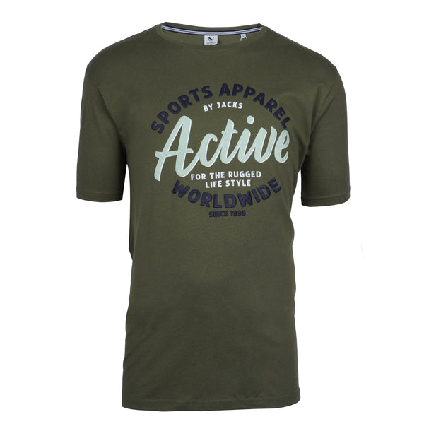 JACK'S SPORTS APPAREL BY JACK'S MEN TSHIRT| OLIVE GREEN