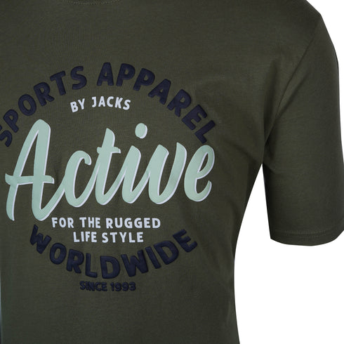 JACK'S SPORTS APPAREL BY JACK'S MEN TSHIRT| OLIVE GREEN