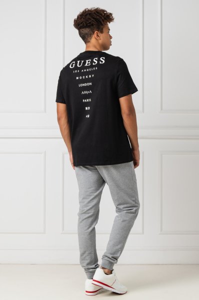 GUESS CLASSIC LOGO-SLIM FIT TEE SHIRT | BLACK