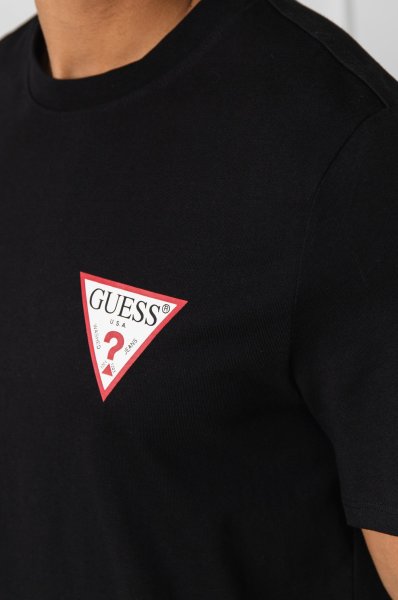 GUESS CLASSIC LOGO-SLIM FIT TEE SHIRT | BLACK