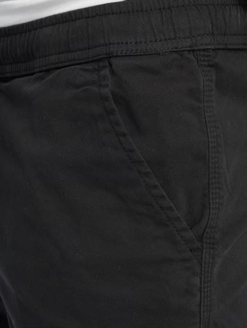 URBAN CLASSICS-MEN-SHORT HOBART STRETCH TWILL | BLACK
