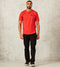 PROJEK RAW Modern Fit Short-Sleeve Henley Knit | RED