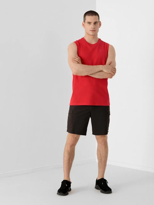Plain Tank Tops for Men - Soft cotton, racerback design, perfect for gym wear.