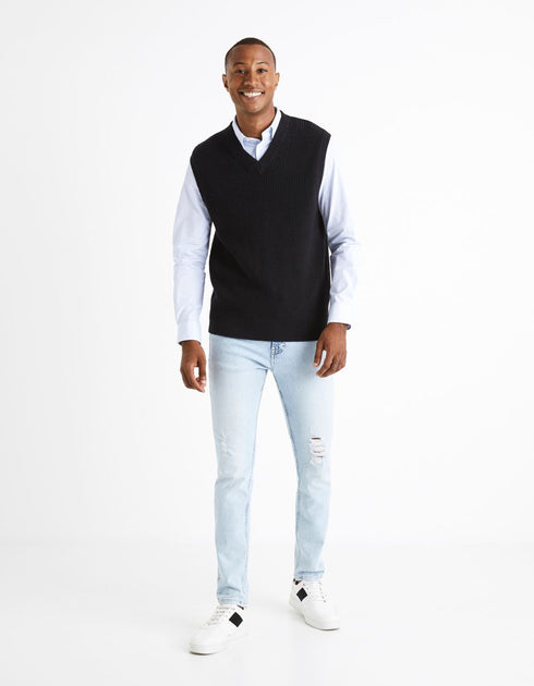 CELIO. CASUAL SHIRT WITH STRIPS | LIGHT BLUE