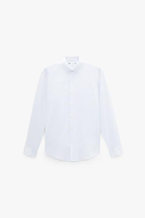 ZARA MENS PREMIUM COTTON SHIRT | WHITE